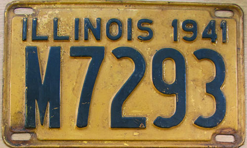 Illinois state police license plate