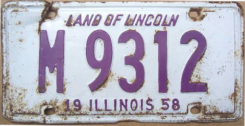 Illinois state police license plate