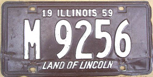 Illinois state police license plate