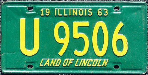 Illinois state police license plate