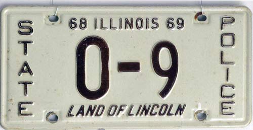 Illinois state police license plate