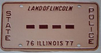 Illinois police license plate