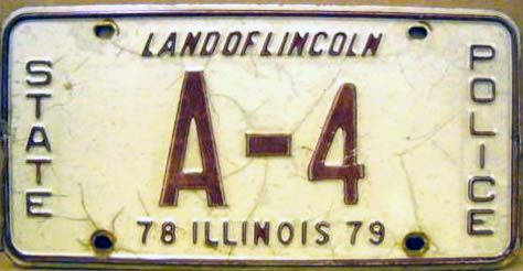 Illinois state police license plate