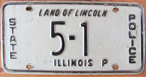 Illinois state police license plate