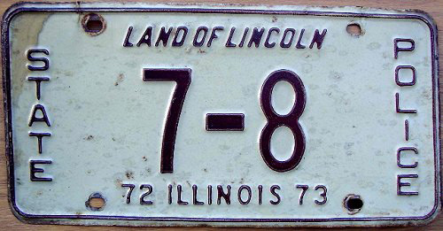 Illinois state police license plate