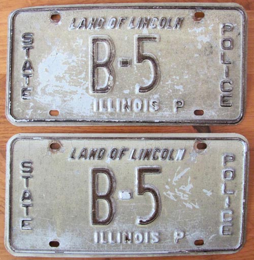 Illinois police license plate