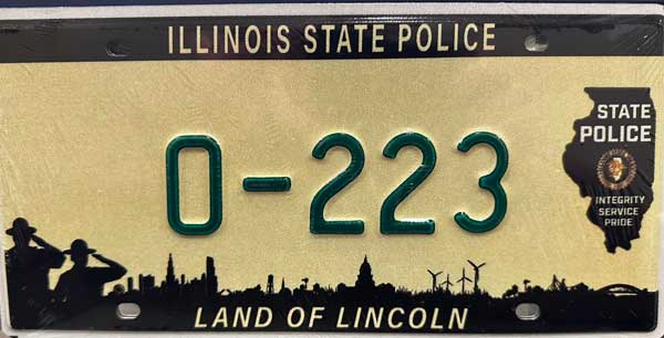 Illinois state police license plate