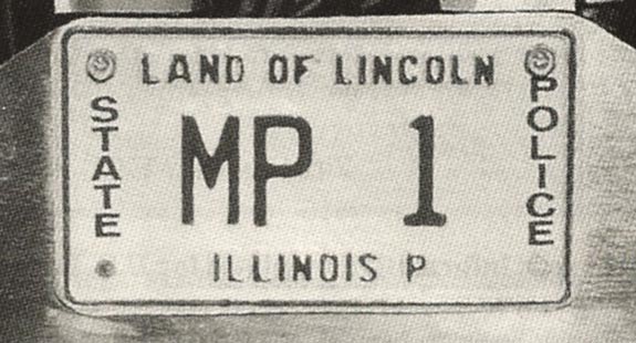 Illinois police license plate