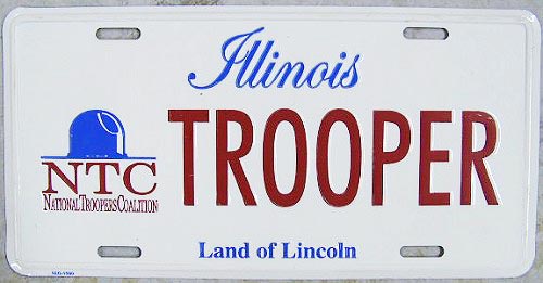 Illinois police license plate