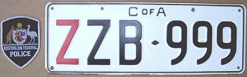 Australia Commonwealth (Gov't) plate