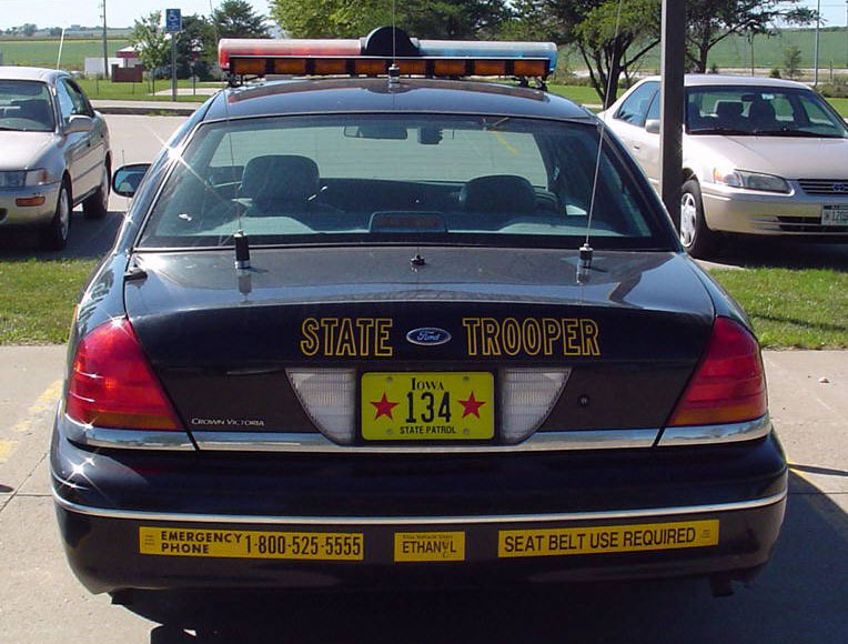 Iowa police car