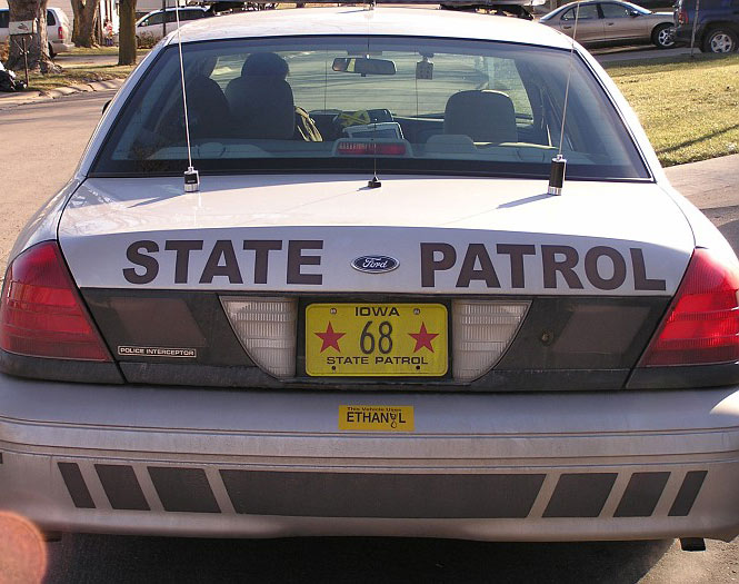 Iowa police car