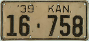 Kansas license plate image