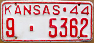 Kansas license plate image