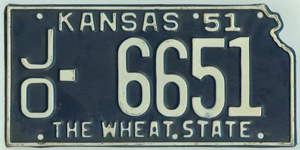 Kansas license plate image