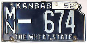 Kansas license plate image