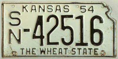 Kansas license plate image