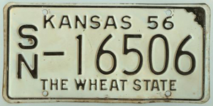 Kansas license plate image