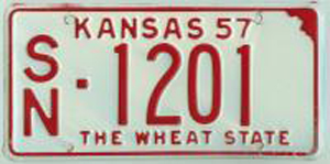 Kansas license plate image