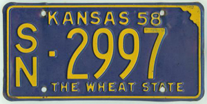 Kansas license plate image