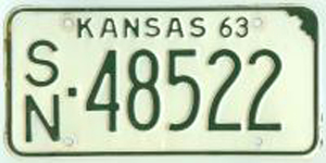 Kansas license plate image