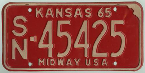 Kansas license plate image