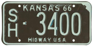 Kansas license plate image