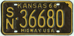 Kansas license plate image