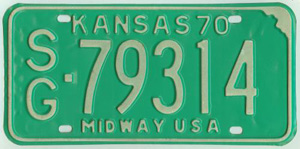 Kansas license plate image