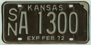 Kansas license plate image