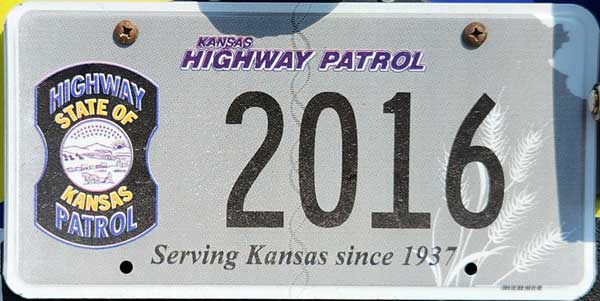 Kansas license plate image