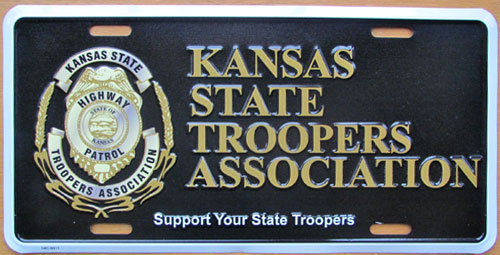 Kansas police plate