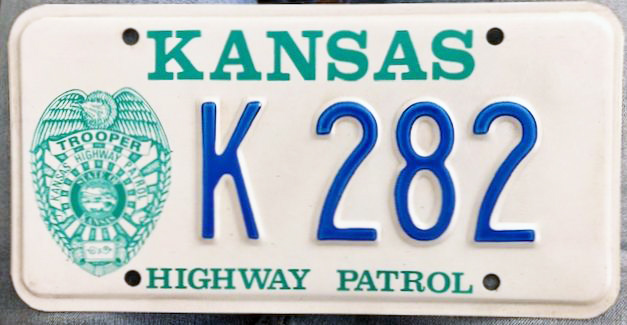 Kansas police license plate