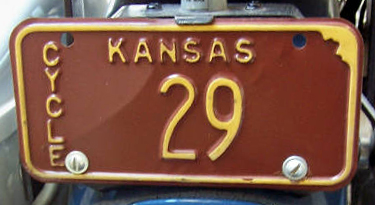 Kansas police license plate