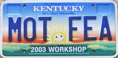 Kentucky license plate image