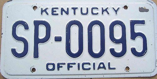 Kentucky license plate image