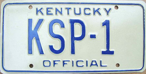 Kentucky license plate image