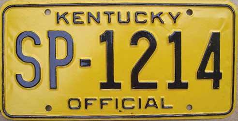 Kentucky license plate image