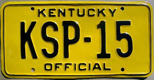 Kentucky license plate image