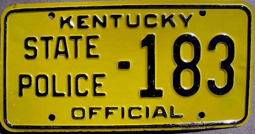 Kentucky license plate image