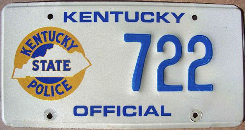 Kentucky license plate image