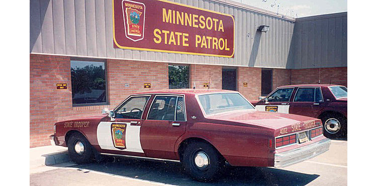 Minnesota police license plate