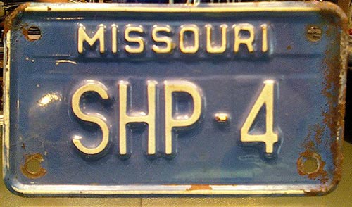 Missouri police license plate image