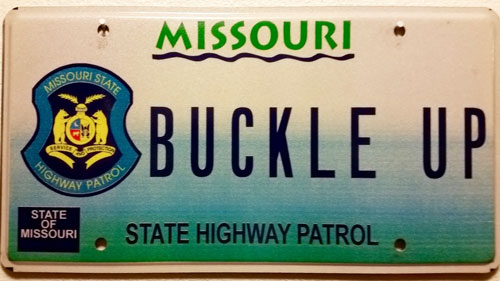 Missouri police license plate image