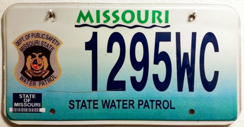 Missouri police license plate image