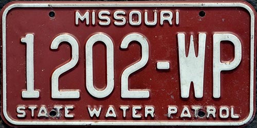 Missouri police license plate image