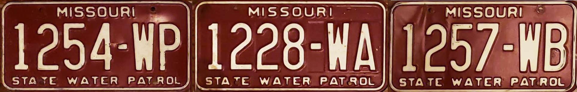 Missouri police license plate image