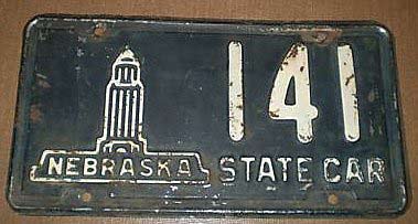 Nebraska license plate image