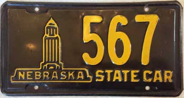 Nebraska license plate image