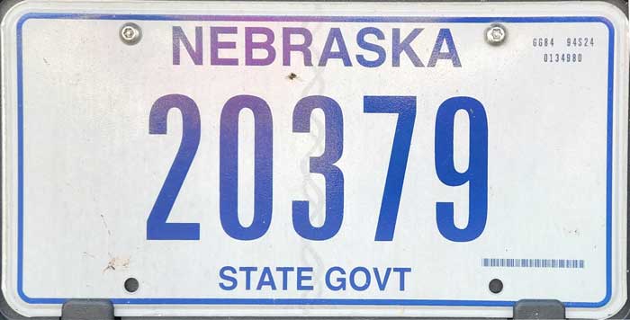 Nebraska license plate image